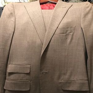 Gianluca Isaia Napoli taupe suit. Made in Italy